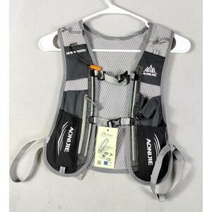 AONIJIE Running Hydration Vest Pack 32 Fl Oz Gray Air Wind Tracker Trail Running